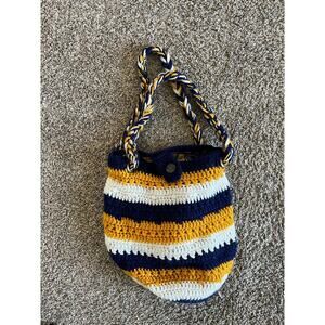 Hand Crocheted Nashville Predators NHL Hockey Bucket Bag